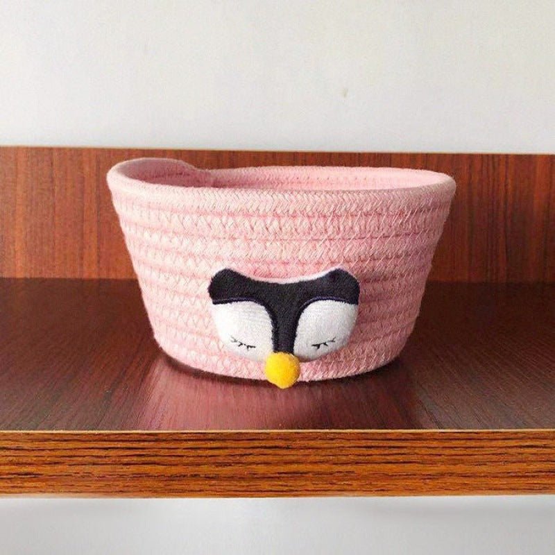 Kids Storage Box Woven Cotton Basket Nordic Desktop - Fancy Nursery