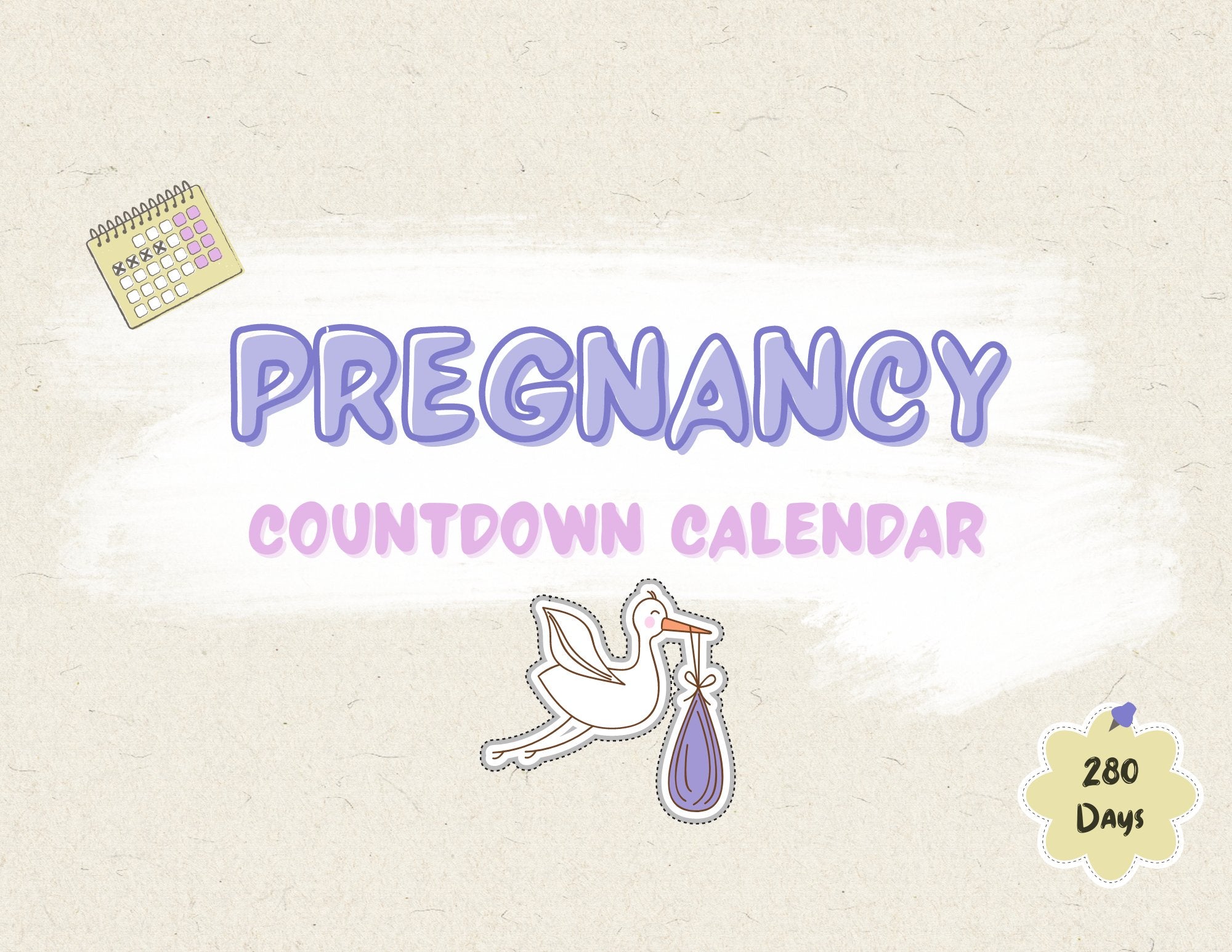 Pregnancy Countdown Calendar By Trimester Fancy Nursery 