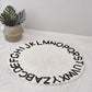 Kids Alphabet Rug, Educational Round Rug