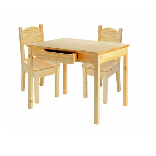 Little Colorado Toddler Kids Arts & Crafts Table With Open Back Chairs Set - Fancy Nursery