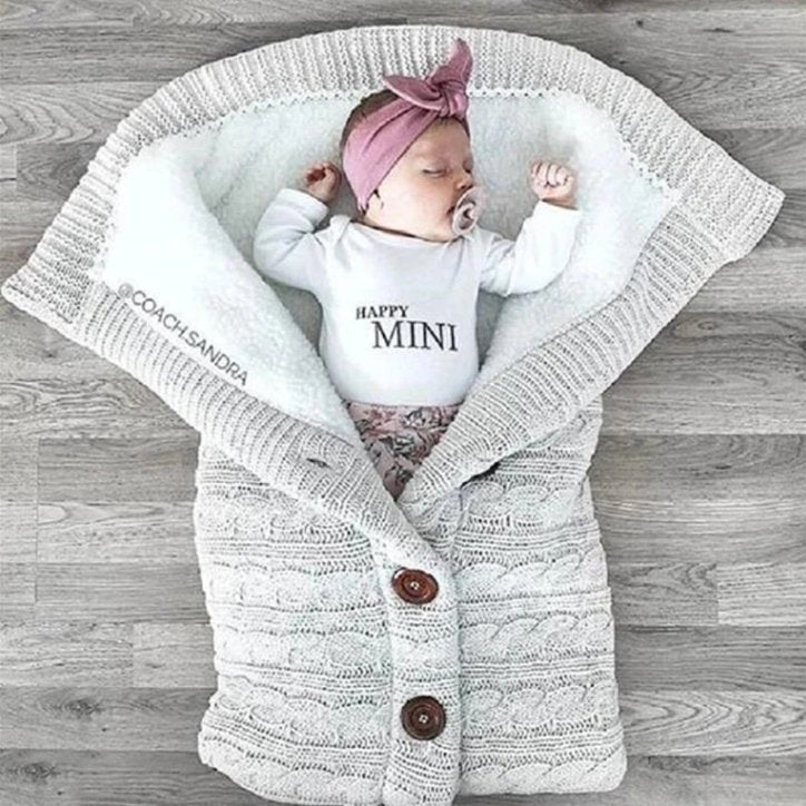 Baby Thickened Plus Velvet Warm Sleeping Bag - Fancy Nursery