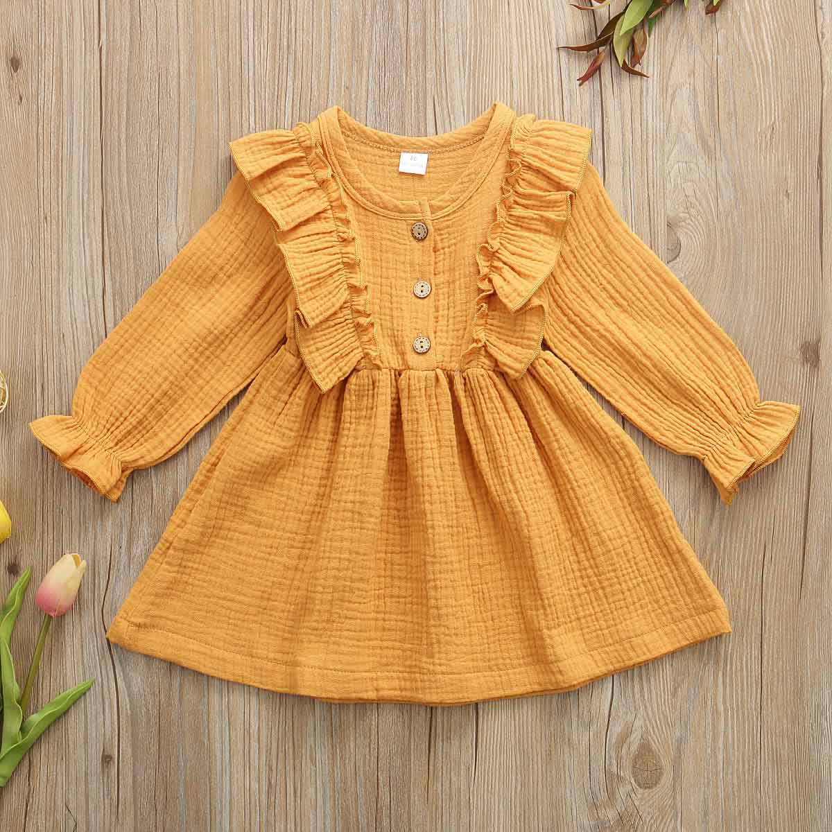 Boho Baby Girls cotton dress Long Sleeve - Fancy Nursery