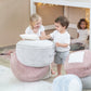 Lorena Canals Floor Cushion Pouffe Chill Pearl Gray Ø 1'7" x 8" - Fancy Nursery