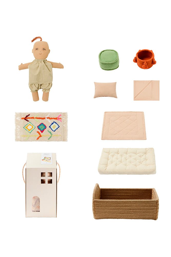 Lorena Canals Mini Lorena Nari Doll Toy Set - Fancy Nursery