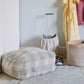 Lorena Canals Pouf Vichy Blue Sage Floor Cushion 8" x1'4"x 1'4" - Fancy Nursery