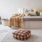 Lorena Canals Pouf Vichy Toffee Floor Cushion 8" x1'4"x 1'4" - Fancy Nursery