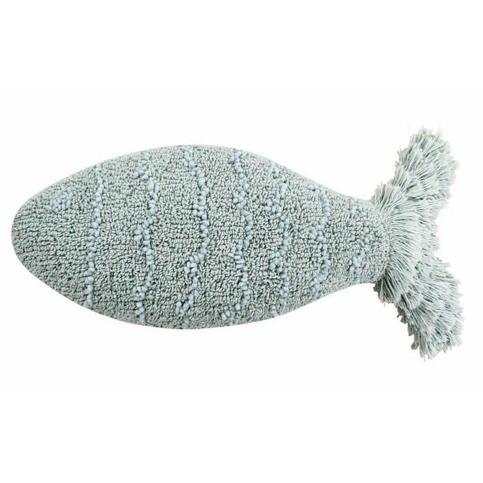 Lorena Canals Washable Knitted Cushion Baby Fish Aqua Blue - Fancy Nursery