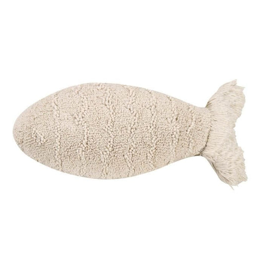 Lorena Canals Washable Knitted Cushion Baby Fish Natural - Fancy Nursery