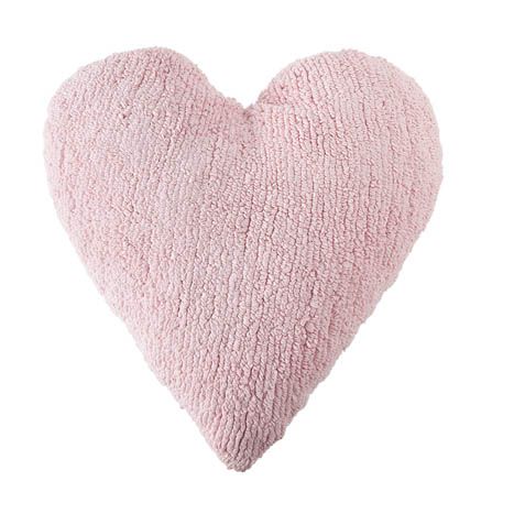 Lorena Canals Washable Knitted Cushion Cojin Corazón Rosa/Cushion Heart Pink - Fancy Nursery