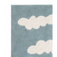 Lorena Canals Washable Nursery Area Rug Clouds Vintage Blue 4' x 5' 3" - Fancy Nursery
