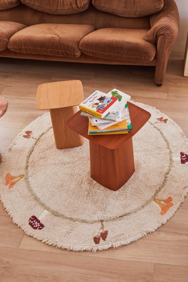 Lorena Canals Washable Round rug Chanterelle - Mushroom - Fancy Nursery