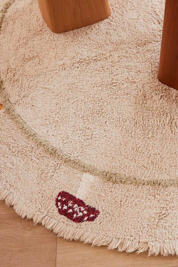 Lorena Canals Washable Round rug Chanterelle - Mushroom - Fancy Nursery