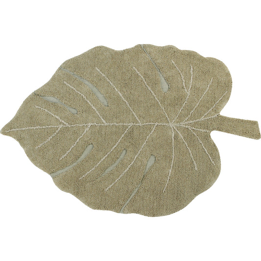 Lorena Canals Washable Rug Monstera Olive - Fancy Nursery