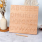 Montessori Wooden Groove Lettering Board - Early Education Toy with Convex & Concave Design - Fancy Nursery