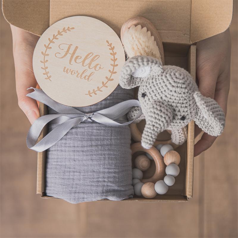 Newborn Baby Gift Box Set Bath Towel Toys - Baby Shower Gift Box - Fancy Nursery