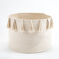 Nordic Cotton Rope Braided Tassel Storage Basket - Nursery Organization Basket - Fancy Nursery