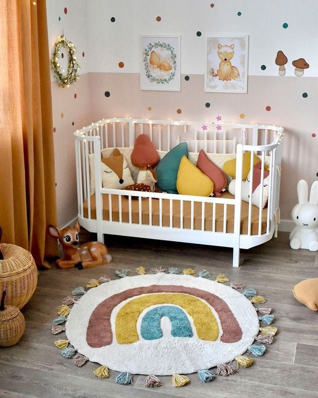 Tassel-trimmed Children's Carpet Play Crawling Mat - Fancy Nursery
