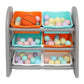 Wooden Kids' Toy Storage Organizer with 6 Plastic Bins for Kid's Bedroom Playroom RT - Fancy Nursery